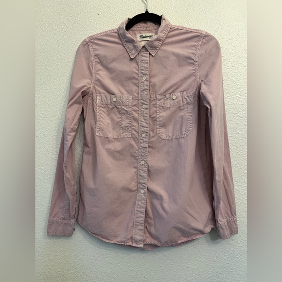 Madewell Tops - Madewell Pink Button Down Shirt